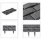 Imitation Stone Brick Designed Garden Border Edging Picket Fence, High Quality Fencing for Gardens, Landscape Edging, Pathways, Flower Beds, to Provide Protection from Animals, 4 Piece Set Grey